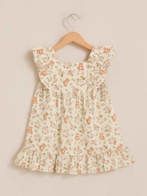 Rochie lunga cu ursuleti si flori, Beri Garden