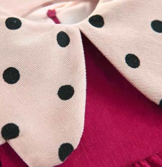 rochie rosie scurta de primavara toamna minelli