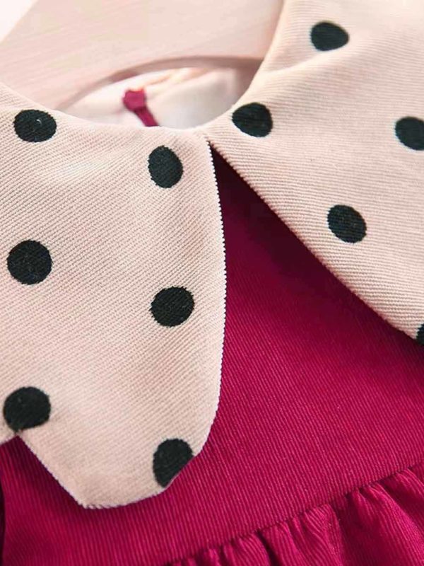 rochie rosie scurta de primavara toamna minelli