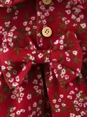 rochie scurta de primavara toamna cu imprimeu floral milly