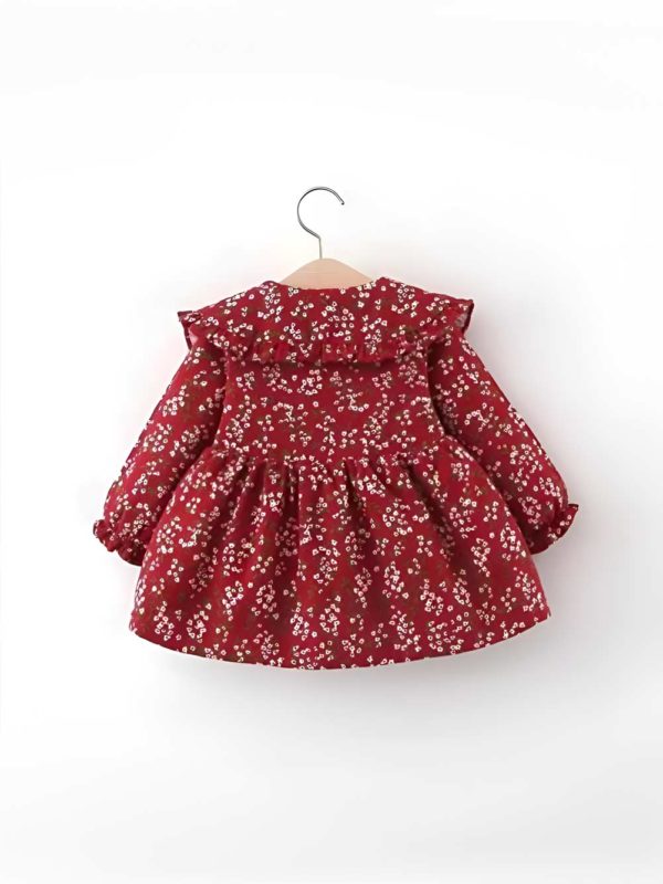 rochie scurta de primavara toamna cu imprimeu floral milly