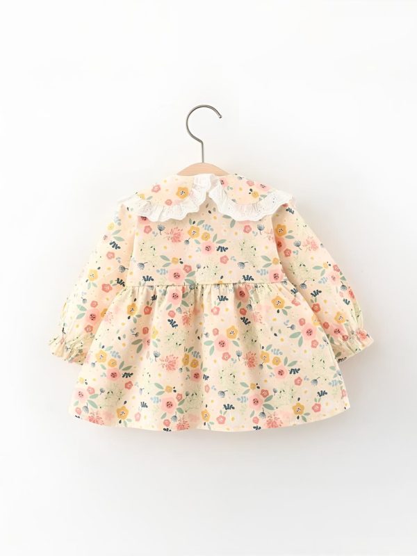 rochie pentru fetite fete galbena cu flori sunny garden