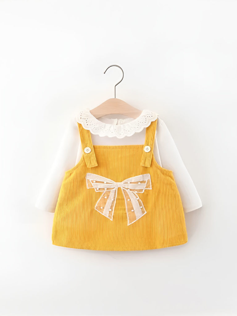 set cu rochie tip sarafan cu perle bow