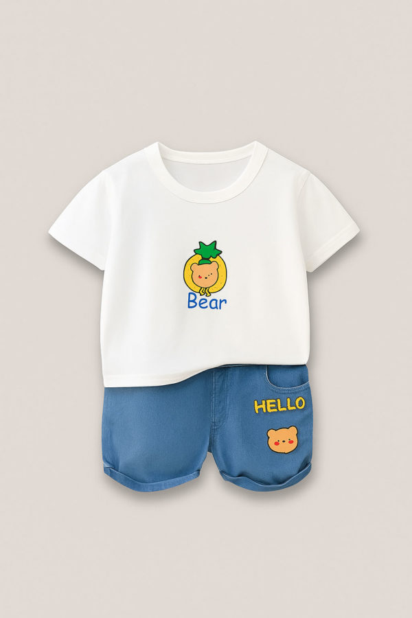 set cu tricou si blugi scurti piny beary