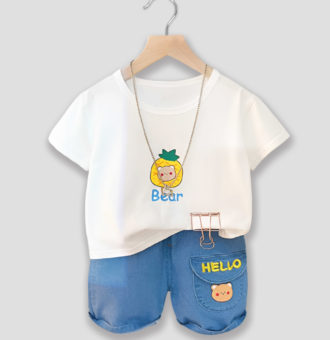 set cu tricou si blugi scurti piny beary
