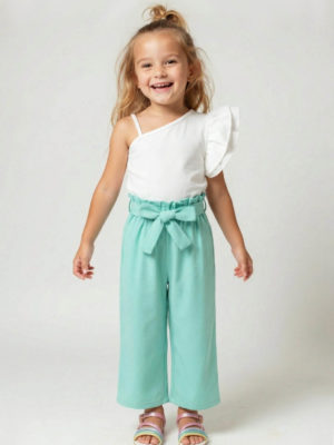 set smart casual cu top si pantaloni lungi lady