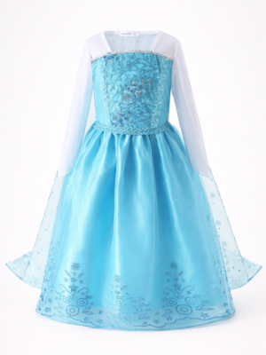 rochie albastra stralucitoare pentru fetite elsa frozen Elsa