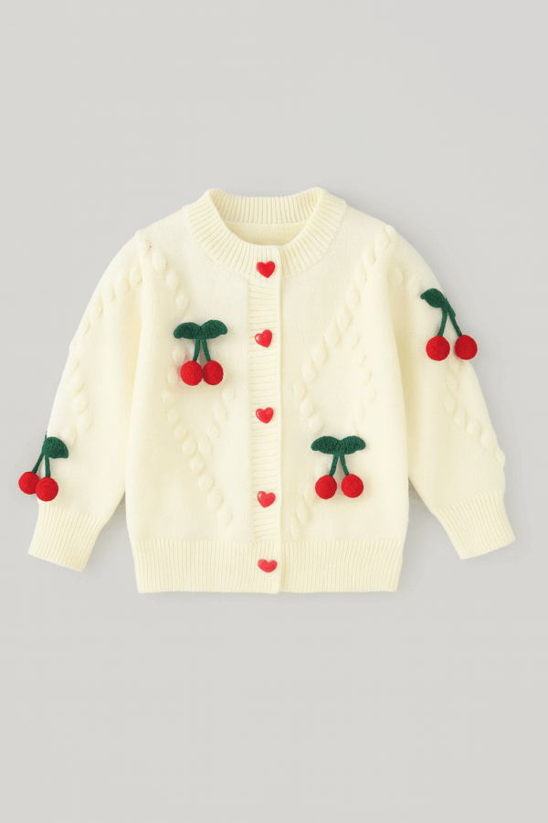 Cardigan tricotat cu cirese Cerise