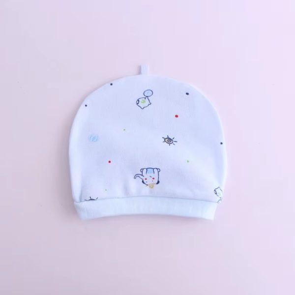 set cadou de sapte 7 piese pentru bebelusi nou-nascuti bleu cu imprimeu baby
