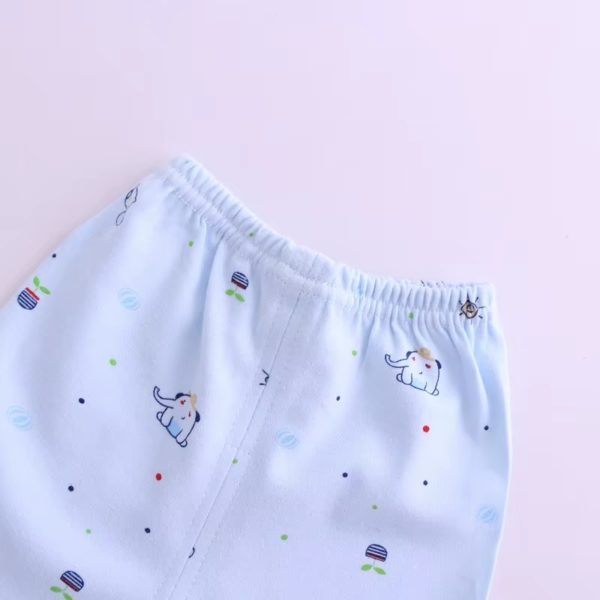 set cadou de sapte 7 piese pentru bebelusi nou-nascuti bleu cu imprimeu baby