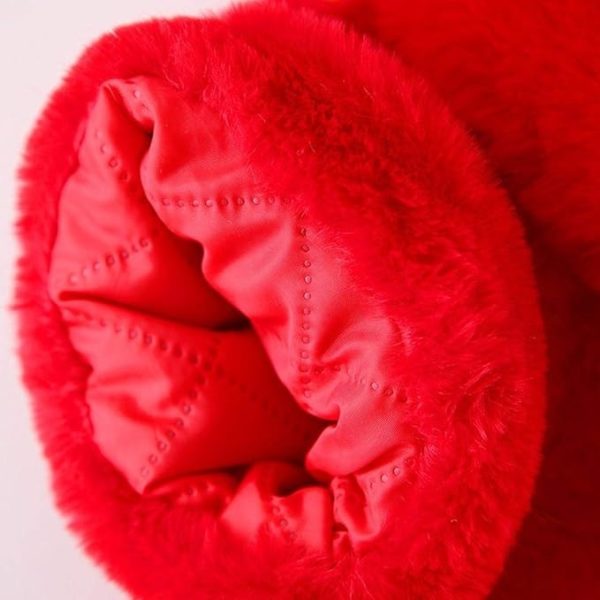 blanita jacheta pufoasa pentru fetite bebelusi copii redbell