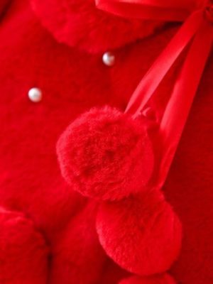 blanita jacheta pufoasa pentru fetite bebelusi copii redbell
