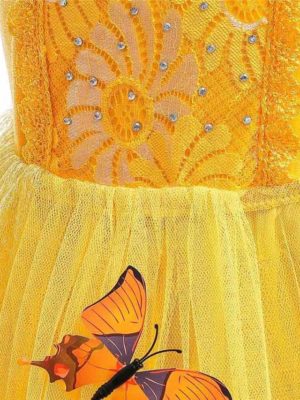 rochie lunga de zana cu tul fairy