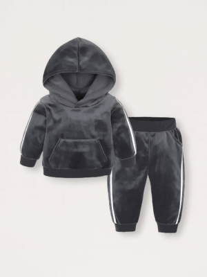 trening de catifea negru pentru bebelusi si copii velvet