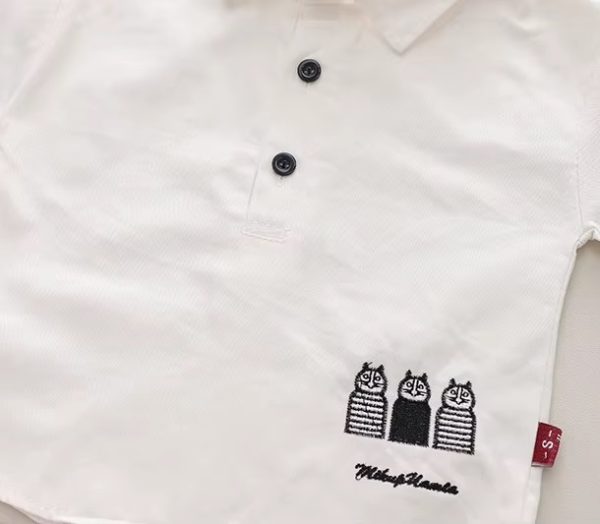 set cu camasa alba si blugi albastri lungi set de doua piese compleu baieti baietei billy
