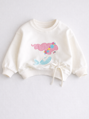 bluza alba cu sirene sirena pentru fetite copii