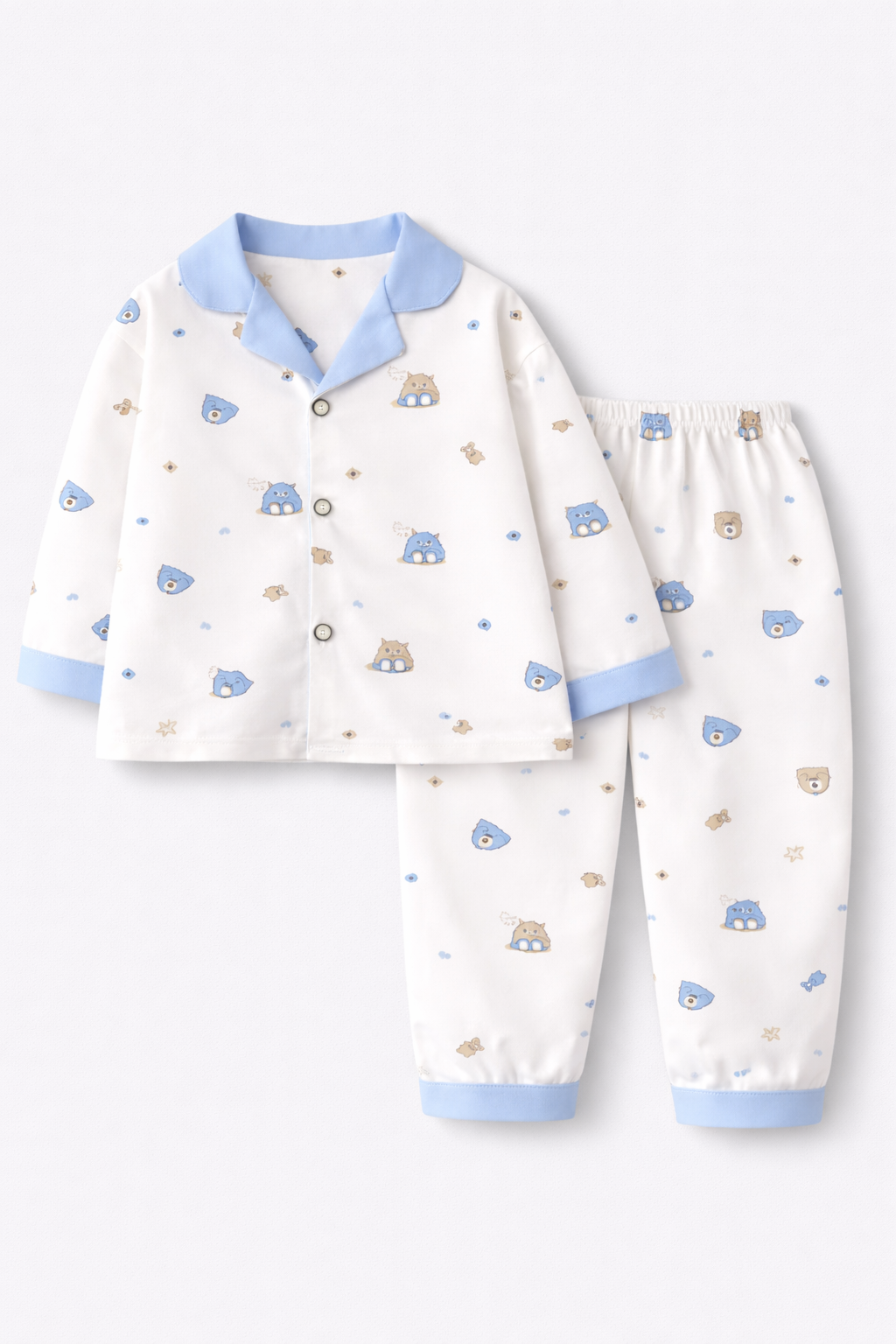 pijama pijamale albastru alb cu imprimeu desene animate pentru baietei baieti copii cu nasturi cu maneca lunga blue pijama pijamale albastru alb cu imprimeu desene animate pentru baietei baieti copii cu nasturi cu maneca lunga blue