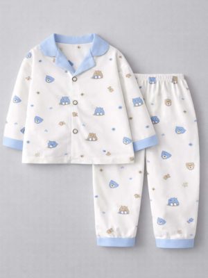 Pijama de bumbac cu imprimeu