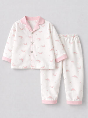 Pijama de bumbac cu imprimeu