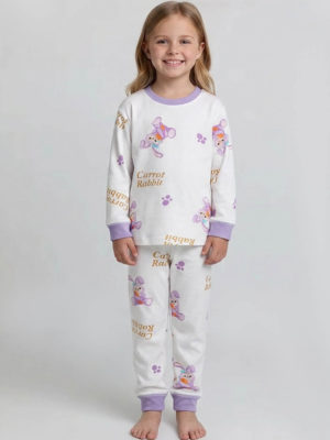 Pijama de bumbac cu imprimeu