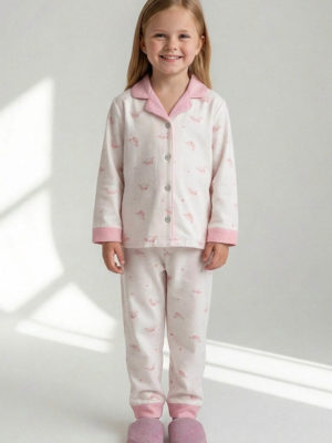 Pijama de bumbac cu imprimeu