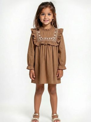 Rochie lunga cu broderie