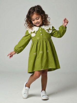 rochie lunga in stil retro anika green