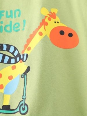 set cu tricou verde si blugi lungi pentru baietei baieti copii saly