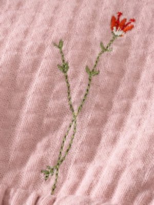 body roz din bumbac pentru bebelusi nou nascuti sofia