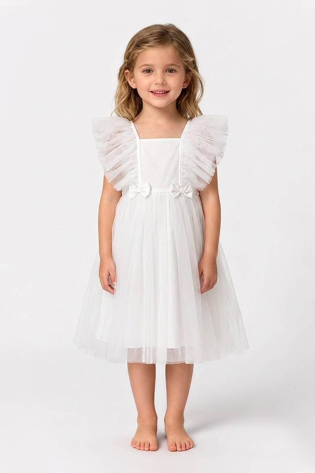 rochie eleganta alba cu tul tiana rochie eleganta alba cu tul tiana