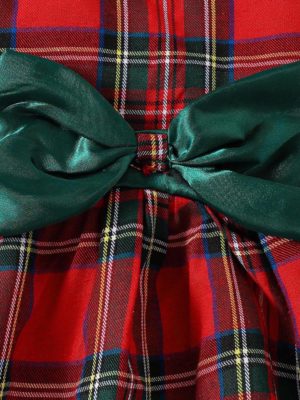 rochie rosie cu verde pentru craciun pentru fetite rochie in carouri pentru sarbatori de iarna eve