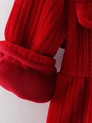 rochie rosie groasa de toamna iarna rochie rosie cu maneci lungi pentru fete fetite bebeluse dori