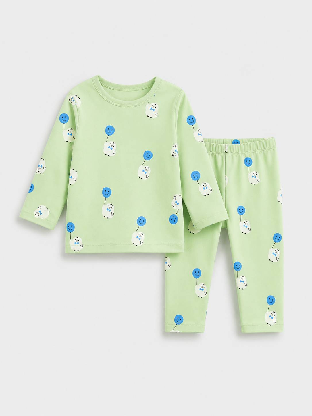 set de pijama pentru copii fetite baietei cu doua piese cu imprimeu verde greencandy set de pijama pentru copii fetite baietei cu doua piese cu imprimeu verde greencandy